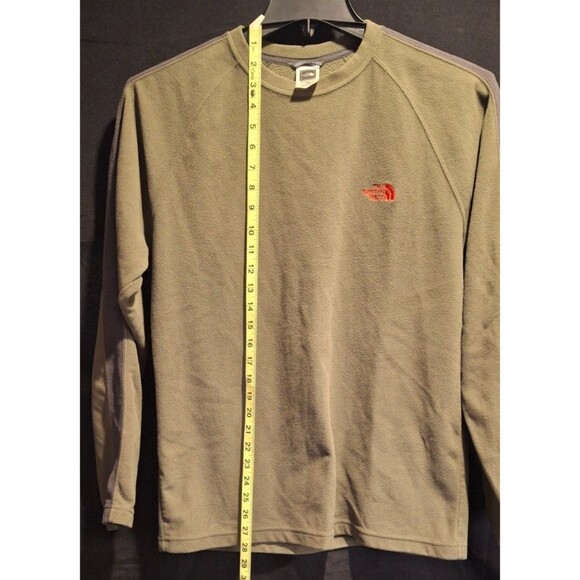The North Face Sweatshirt Men Medium Green Crew Neck Sweatshirt Pullover Hiking - Picture 3 of 11